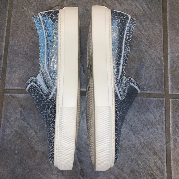 M. GEMI 'The Fresco' Metallic Blue Leather Slip-on - Picture 5 of 11